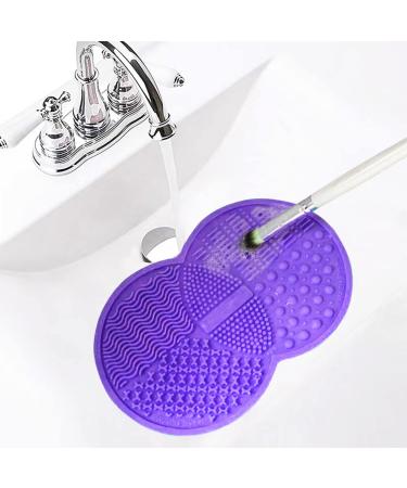 Silicone Makeup Brush Cleaning Mat - Purple | Brush Cleaner Pad for Brushes, Sponges & Puffs - Buy Online on GoSupps.com