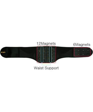 Anapa Pain Relief Waist Belt Support Brace - Magnetic Ore Therapy | KFDA Approved for Sizes L (30-36 in) - International Shipping Available - Buy Online on GoSupps.com