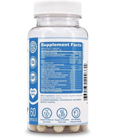 GrayFade Anti-Gray Hair Supplement - Restore Natural Hair Color for Men & Women | 60 Caps - Buy Online on GoSupps.com