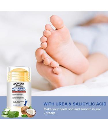ACWOO 2pc Moisturizing and antichapped foot cream urea foot cream 60 + 2 salicylic acid foot cream for very dry feet heel balm relieves itching in dry cracked feet heels and elbows 40 g - Buy Online on GoSupps.com