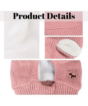 YAMEE Dog Winter Hats for Large Dogs Small Dog Hat Dog Ear Muffs Noise Protection Dog Knitted Hat Holiday Outdoor Walking Essential Clothing Matching (Small Pink) Small Pink - Buy Online on GoSupps.com