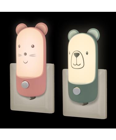 Wetry night light socket light children with switch sleep aid baby still light wall light small initial equipment newborn sleeping light bear x mouse