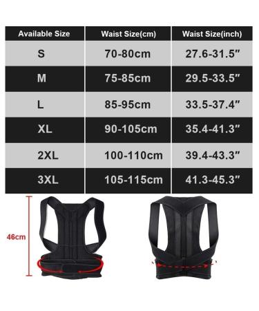 ELzEy Posture Corrector Back for Men and Women Back Posture Brace Clavicle Support Stop Slouching and Hunching Adjustable Back Trainer (Color : Black Size : Small) Full moon lofty ambition - Buy Online on GoSupps.com