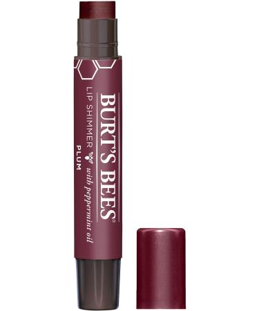 Burt's Bees Lip Shimmer Plum Moisturising Lip Shimmer with Peppermint Oil 100% Natural Origin 2.55g 1 count (Pack of 1) Plum Single - Buy Online on GoSupps.com
