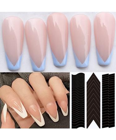 French Manicure Nail Stickers - 6 Sheets French Tip Nail Guides for DIY Nail Art - Buy Online on GoSupps.com