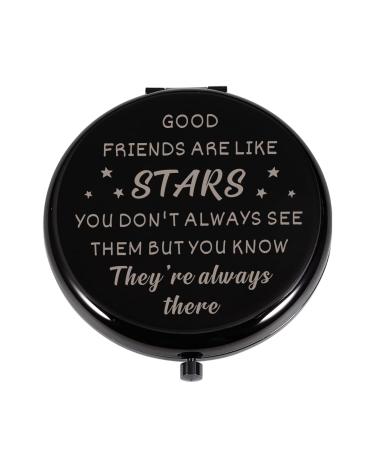 Best Friend Birthday Gifts for Women Compact Makeup Mirror Gifts for Teen Girl Friend Friendship Inspirational Graduation Gifts for Bestie BBF Travel Makeup Mirror for Her Female Coworker Student