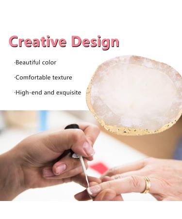Premium Nail Art Palette - DIY Nail Polish Tool with Golden Edge for Creative Manicure Designs - Buy Online on GoSupps.com