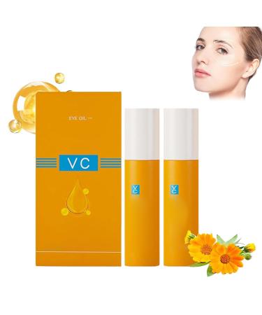 VC Anti-Wrinkle Eye Serum Oil Anti-Wrinkle Eye Essence Oil Roller Ball Lutein Eyes Essence Serum Smooths Fine Lines Deeply Moisturizes Improve Eyes Bags Dark Circles 8ml (2Pcs) 8 ml (Lot de 1)