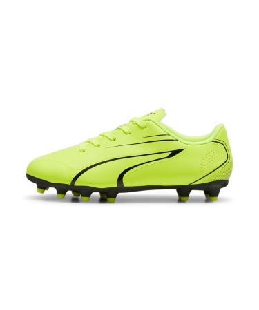 PUMA Unisex Kids Vitoria Fg/Ag Jr Football Shoe 38.5 EU Electric Lime Puma Black