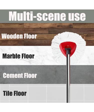 ANREKEYH Spin Mop Replacement Head and Handle Set - Compatible with O Cedar EasyWring Microfiber Spin Mop - Includes 4 Refill Heads and 30-58in Adjustable Handle - White (1-Tank System) - Buy Online on GoSupps.com