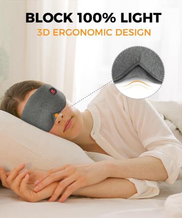 Aroma Season Heated Eye Mask Warm Compress for Eyes Cordless Heated Eye Masks Block light Rechargeable Washable Design Gift for Men Women(Grey) - Buy Online on GoSupps.com