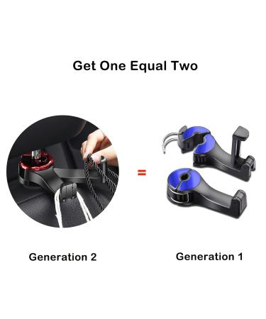 Viwavee 2-in-1 Headrest Holder & Car Hook with Cell Phone Holder | 360 Auto Organizer for Bags Wallets & More - Silver (1 Pack) - Buy Online on GoSupps.com