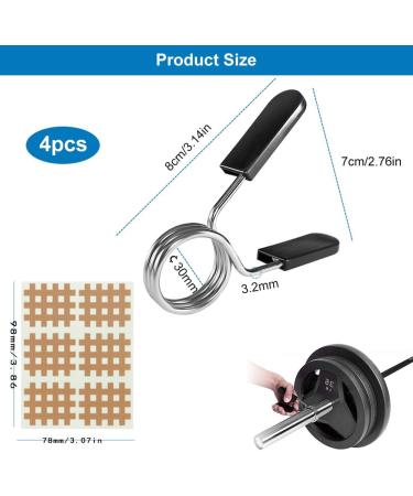 Karells Feather Fister Dumbbell Closures - 4 Pack Spring Lock Weight Lever Clamps for 30mm Dumbbells - Secure & Durable Dumbbell Spring Clips - Buy Online on GoSupps.com