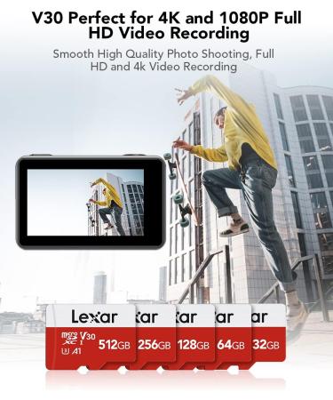 Lexar 64GB Micro SD Card 2 Pack - UHS-I Flash Memory Card with Adapter | Up to 100MB/s, Class 10, V30, A1 | High Speed TF Card (2 Cards + 1 Adapter) - Buy Online on GoSupps.com