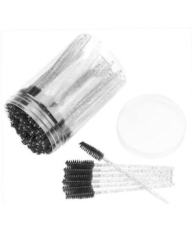 100pcs Crystal Eye Brush Brush Mascara Wands Eye Applicator Brush for Eyelashes Extensions Eye Makeup Kit Tool Spoolies - Buy Online on GoSupps.com