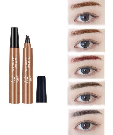 Whimsyard Eyebrow Pencil Lightsbetter Waterproof Brow Pen with Hair like Strokes Natural Brow Eyebrow Pen Lights Better Waterproof Eyebrow Pen Arch Define 3D Microblading 4 Tip Eyebrow Pen (#01) - Buy Online on GoSupps.com