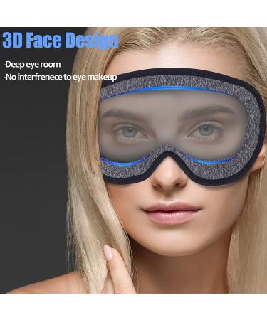 Luxury Gray Silk Sleep Mask - Comfortable Eye Cover for Men & Women | Block Light for Travel Yoga & Naps - Buy Online on GoSupps.com
