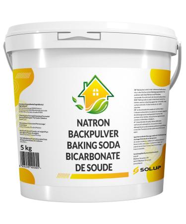 Solup Natron powder 5kg I soda powder soda powder for cleaning I soda food quality i baking powder large pack cleaning powder i sodium hydrogen carbonate i washing soda 5kg powder