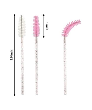 Kirecoo 100PCS Disposable Mascara Wands - Eyelash Extension Supplies in Pink & White - Buy Online on GoSupps.com