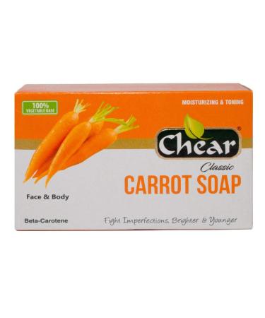 Chear Carrot Cleansing Soap 150g - Fight Imperfections Brighter Toning Face & Body