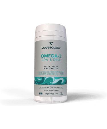 Vegan Omega 3 Supplement (60 Capsules) Omega-3 EPA Vitamin D3 & DHA Supplements - Algae Omega 3 Vegan Supplements for Brain Eye & Heart Health Omega 3 for Kids & Adults 60 Count (Pack of 1) - Buy Online on GoSupps.com