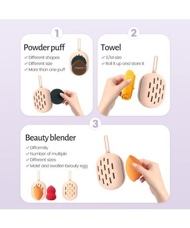 Buy Travel Makeup Brush Holder 2PCS Set - Portable Silicone Makeup Organizer in Khaki - Buy Online on GoSupps.com
