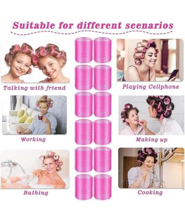 24PCS Super Jumbo Hair Rollers Self Grip Hair curlers With clipHair Curlers Sets No heating Jumbo Curler 12PCS and 12PCS sSainless Steel Duck Beak Clips for Long Medium Short Thick Thin Hair - Buy Online on GoSupps.com