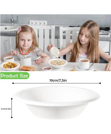 dinio Paper Bowls Bowls 50 Pack Sugarcane Bowls Compostable Soup Bowls for Hot BBQ Picnic 680Ml - Buy Online on GoSupps.com