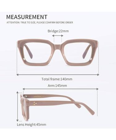 Retro Oversized Square Glasses Frames | Blue Light Blocking Reading Eyewear for Computer Use - Buy Online on GoSupps.com