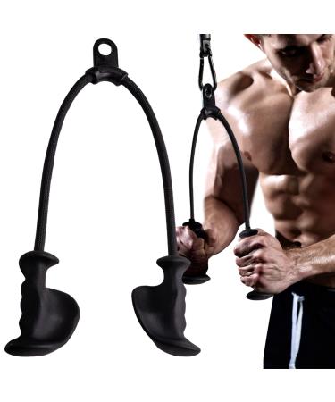 KKH Ergonomic Triceps Rope Pull Down with Anti-Slippery Natural Rubber Grip for Activating More Muscle Fibers-Gym Rope for Push Downs, Triceps Pull Downs Crunches, Facepulls Ergonomic Triceps Rope 36"