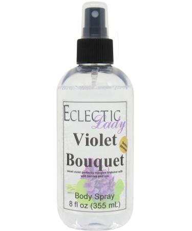 Violet Bouquet Body Spray (Double Strength) 8 ounces Body Mist for Women with Clean Light & Gentle Fragrance Long Lasting Perfume with Comforting Scent for Men & Women Cologne with Soft Subtle 8 Fluid Ounces (Double Strength)