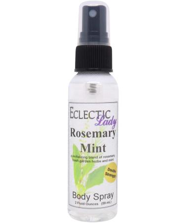 Rosemary Mint Body Spray (Double Strength) 2 ounces Body Mist for Women with Clean Light & Gentle Fragrance Long Lasting Perfume with Comforting Scent for Men & Women Cologne with Soft Subtle 2 Fluid Ounces (Double Strength)