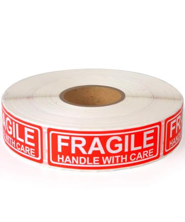 Fragile 1"x3" Handle with Care Shipping Stickers 1000 Labels Per Roll