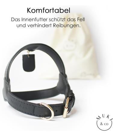Muki & Co Double Dog Dishes - Adjustable Safe & Comfortable - Black Size M (44-50 cm) for Extra Small Small & Medium Dogs - Buy Online on GoSupps.com