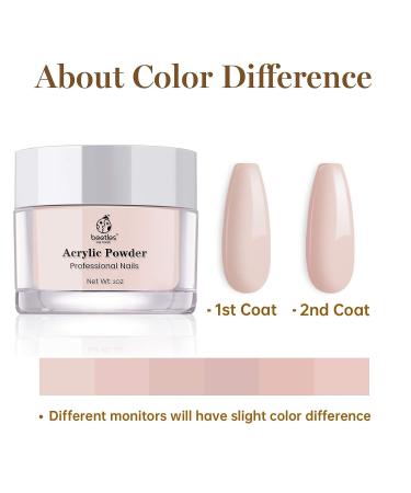 Beetles Professional Peach Nude Acrylic Nail Powder 2 Oz - Monomer-Free 2 Ounce Acrylic Nail Liquid - Pack of 1 - Buy Online on GoSupps.com