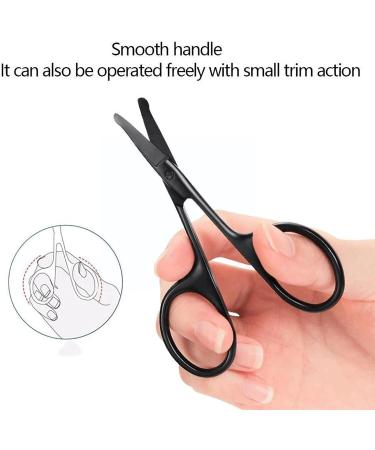 OUSIKA Nose Hair Trimmer Portable Steel Mustache & Ear Hair Remover | Curved Design | Available in Black Silver Gold - Buy Online on GoSupps.com