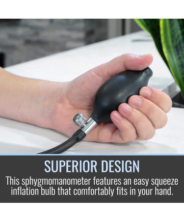 MABIS Aneroid Sphygmomanometer Manual Blood Pressure Monitor with Nylon Thigh Cuff - Adult Size, Blue - Buy Online on GoSupps.com