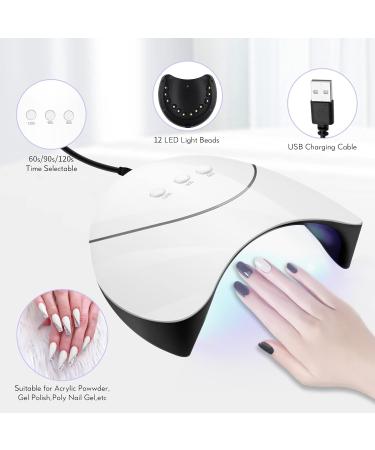 Phoenixy Gel Nail Polish Set with 36W UV Lamp Starter Kit - Complete Women's Poly Nail Gel Kit - 13+3pcs Gift Set - Buy Online on GoSupps.com