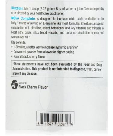 NuMedica NOVA Nitric Oxide Vascular Assist - 7.69 oz Natural Black Cherry Flavor | Boost Circulation & Enhance Performance for Men & Women - Buy Online on GoSupps.com