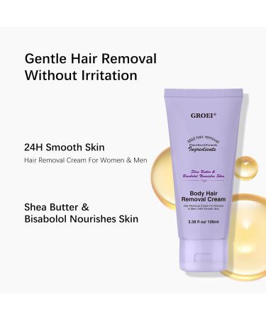 LMDGDS Gentle hair removal cream for body legs and armpits fast hair removal with shea butter and aloe vera nourishes and smoothes the skin for men and women 100 ml - Buy Online on GoSupps.com