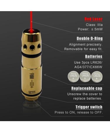 Angeebin Laser Training Cartridge for 45ACP, 40S&W, 380ACP, 9MM - Dry Fire Laser Bullet with Spare Accessories - Buy Online on GoSupps.com