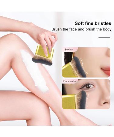 PuraQuot Gold Multi-Function Makeup Brush for Loose Baking Powder Blush Self Tanning Brush Self Tanner Applicator Brush Foundation Body Makeup Brushes Self Tan Brush - Buy Online on GoSupps.com