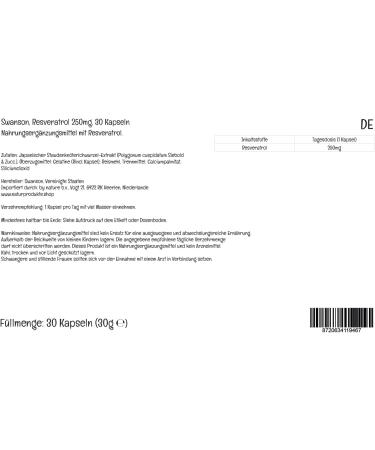Swanson 250mg Resveratrol Capsules - High Dose, Lab-Tested, Soy Free, Gluten Free, Non-GMO - 30 Count - Buy Online on GoSupps.com
