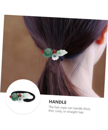 BIUDECO Hair Scrunchie Hanfu Hair Jewelry Hair Rope Hanfu Hair Accessory Qipao Hair Accessories Hair Elastics Chinese Hanfu Headwear Hanfu Hair Tie Miss Aventurine Jade Ponytail - Buy Online on GoSupps.com