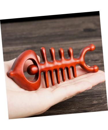 Buy Minkissy Herringbone Wooden Massage Comb | Creative Body & Face Massage Tool | Rosewood Hair Comb for Relaxation - Buy Online on GoSupps.com