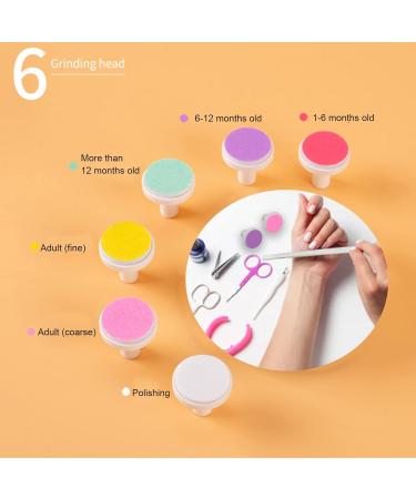6pcs Nail Cutter Replacement Drill Bit Set for Kids | Electric Nail File Grinding Head Accessories in 6 Colors - Perfect for Safe & Fun Nail Care - Buy Online on GoSupps.com