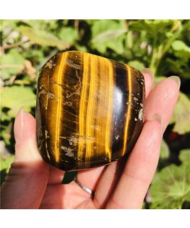 Natural Natural Tiger Eye Stone Crystal Gravel Yellow Tiger Eye Stone Large Granule ningxiao (Size : 80-100g) - Buy Online on GoSupps.com