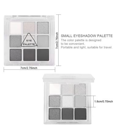 Black Smokey Gray Silver Glitter Eyeshadow Palette - 9 Cool Toned Shades by Black Radiance - Buy Online on GoSupps.com
