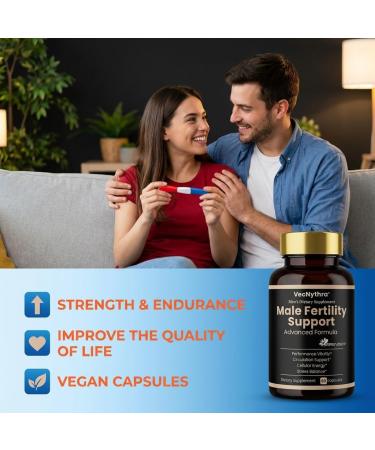 PUPCA Male Fertility Supplement Male Prenatal Vitamins Sperm Support Conception Support for Him Reproductive Health Hormonal Balance & Sperm Motility - Buy Online on GoSupps.com