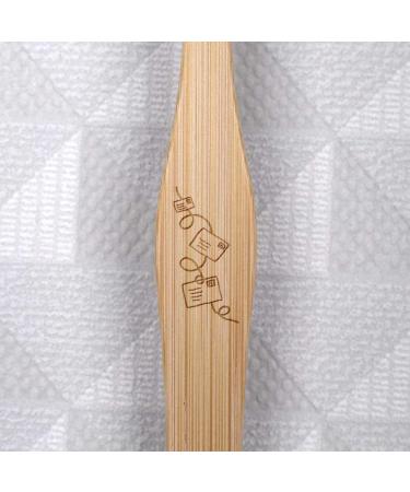 Azeeda 'Letters' Bamboo Toothbrush - Eco-Friendly Sustainable Oral Care | International Shipping Available - Buy Online on GoSupps.com